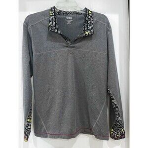 Kanji Medium Performance Long Sleeve Running Top Polo Thumbholes Zip Pocket